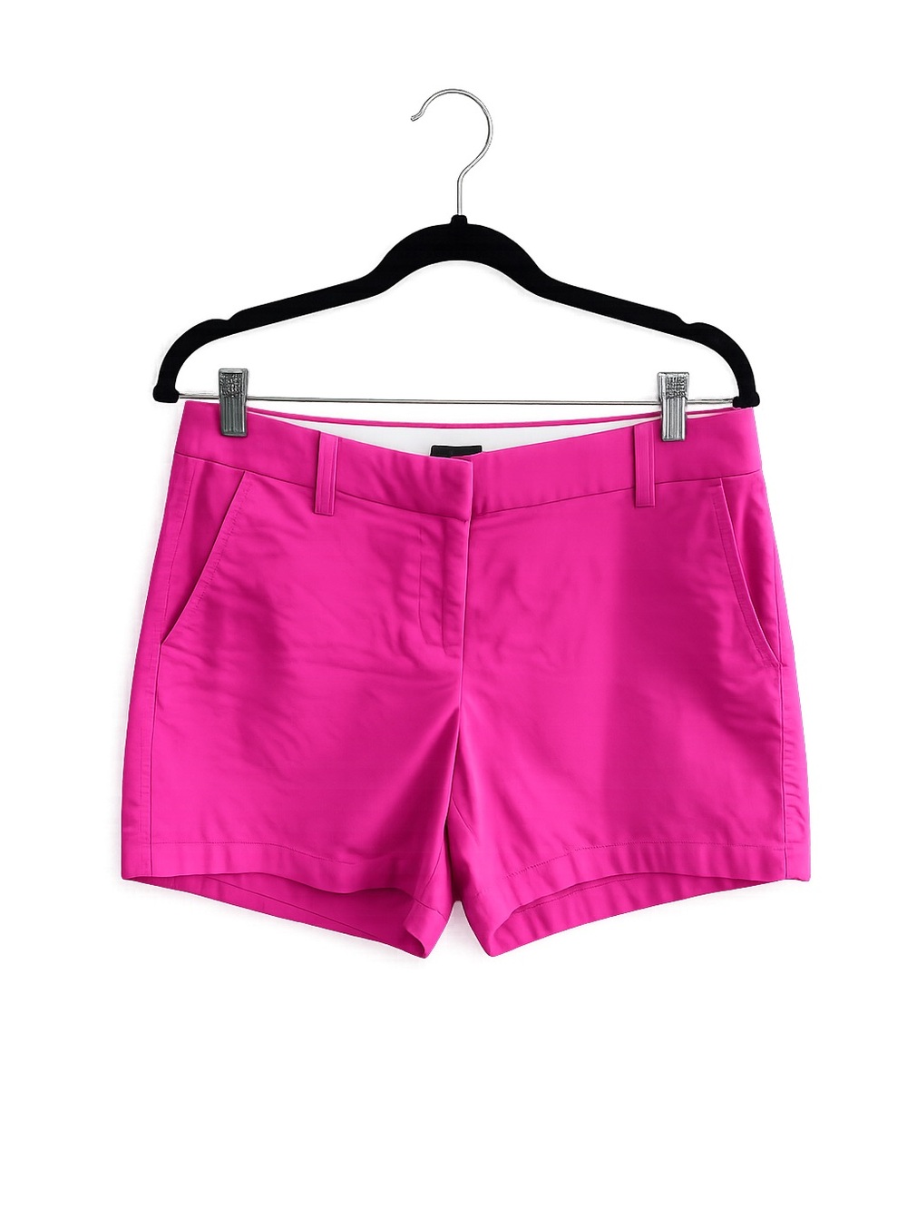 J. Crew Bright Fuchsia Cotton chino Shorts size 8 Classic Preppy Summer